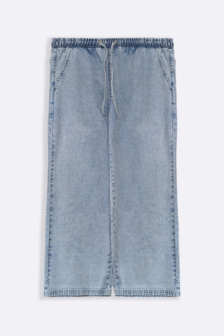 LIGHT BLUE EASY WIDE LEG JEANS