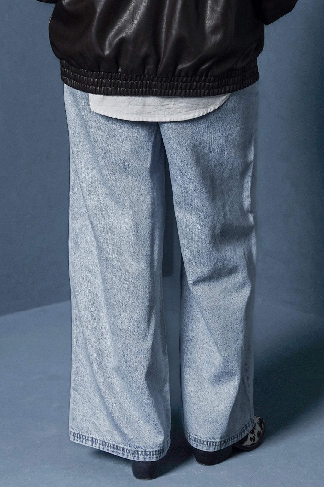 LIGHT BLUE EASY WIDE LEG JEANS