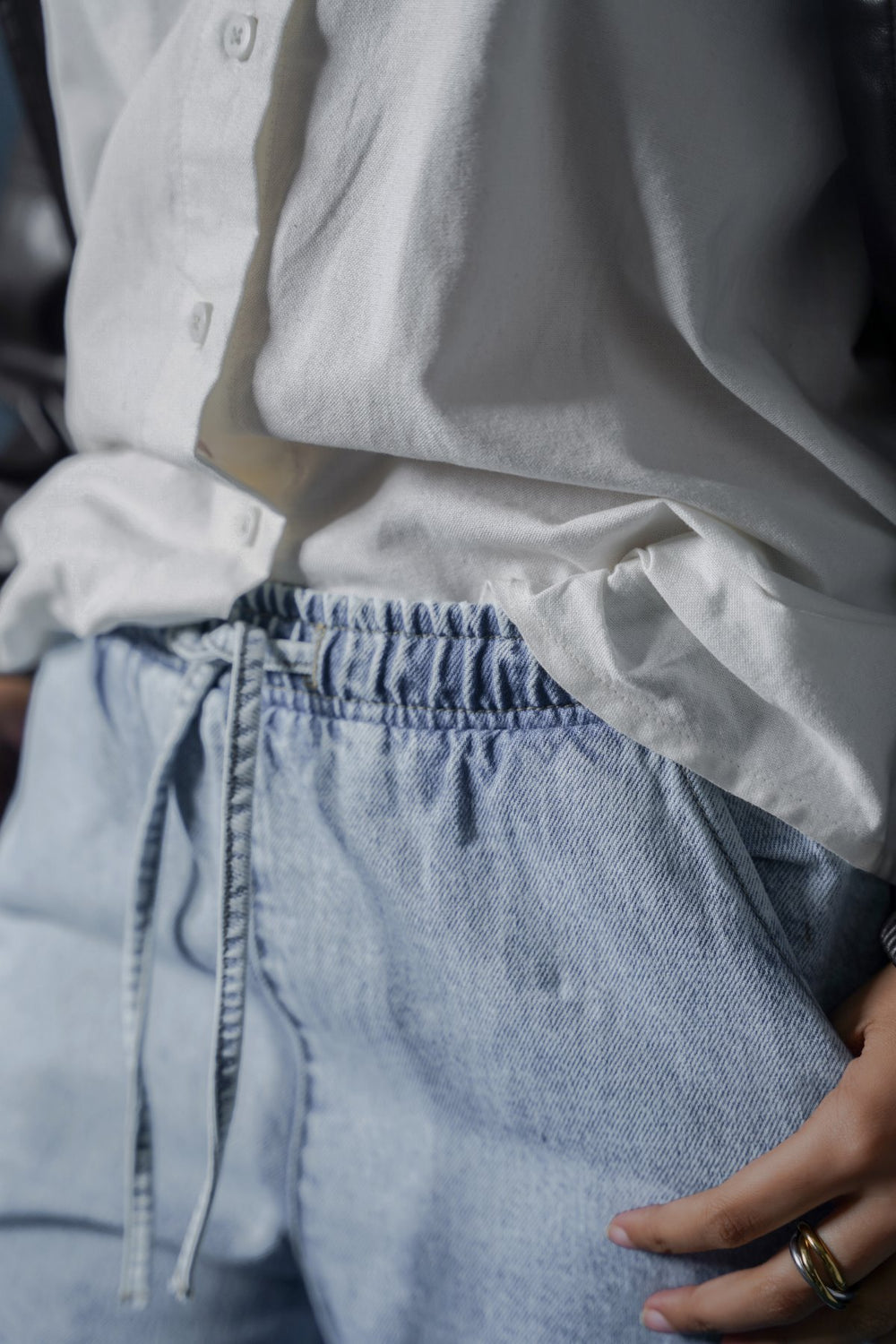 LIGHT BLUE EASY WIDE LEG JEANS