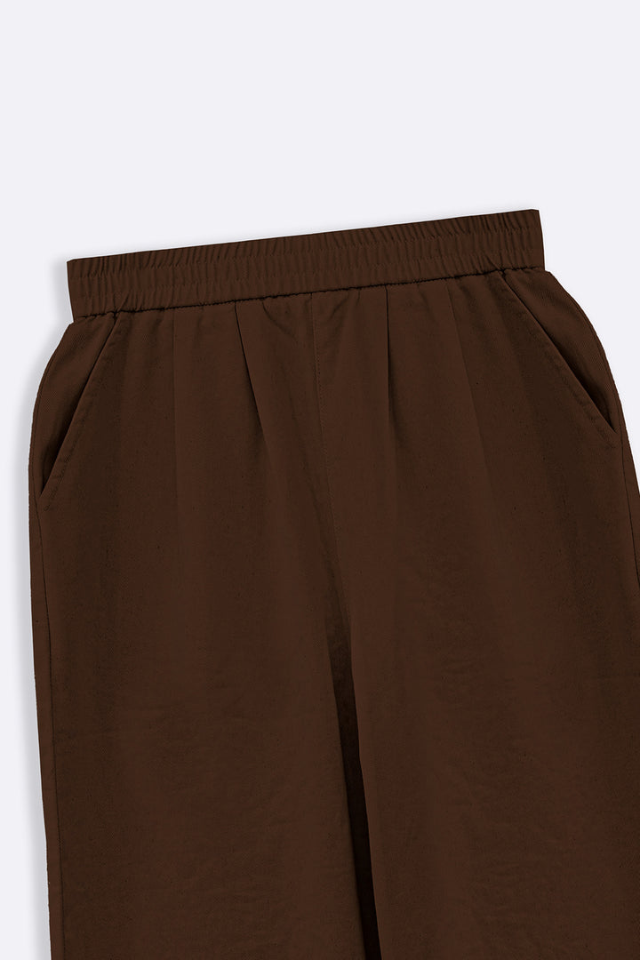 BROWN CROPPED PANTS
