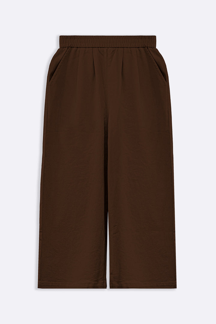 BROWN CROPPED PANTS