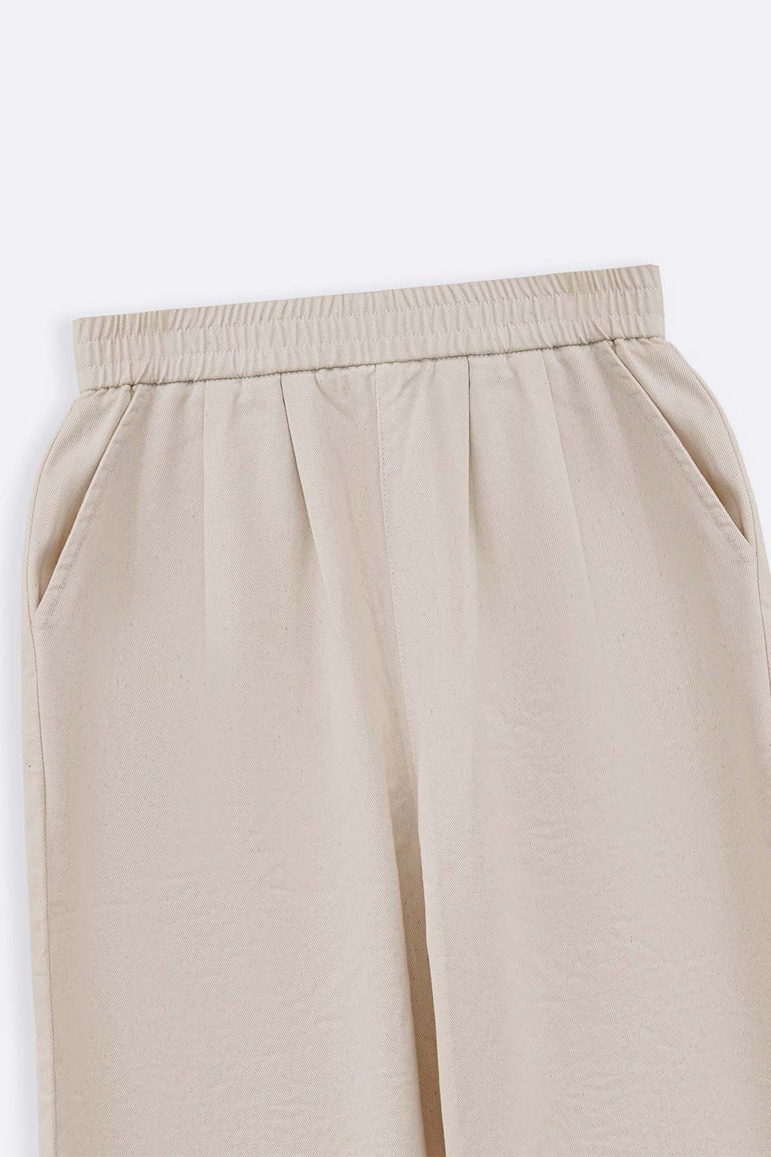 ECRU CROPPED PANTS