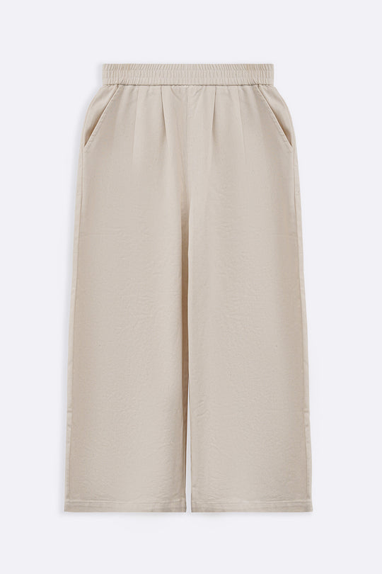 ECRU CROPPED PANTS