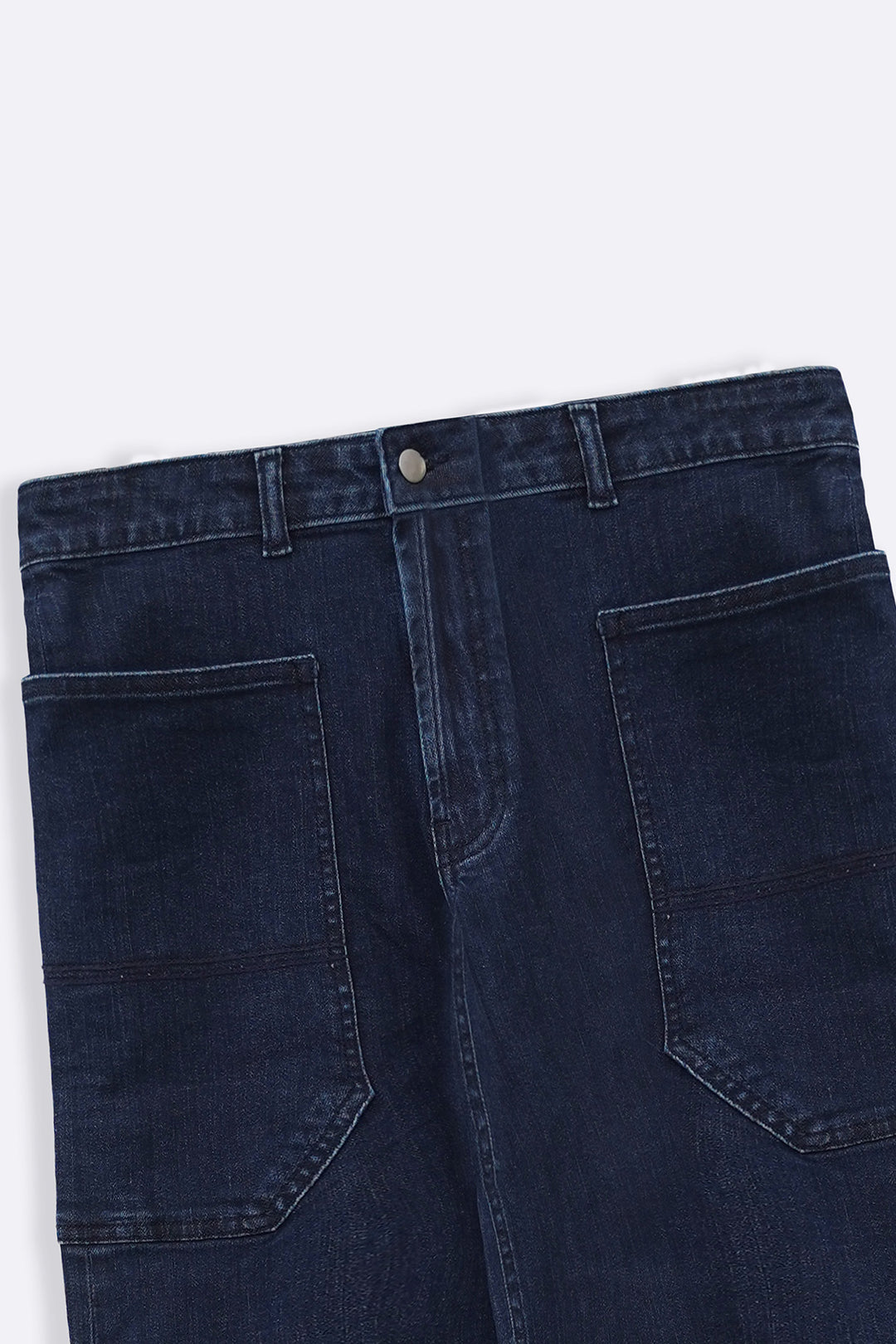 DARK BLUE HIGHLINE CROPPED JEANS