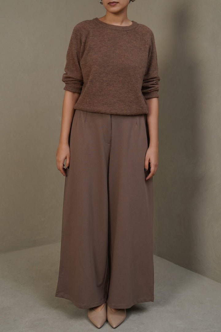 KHAKI STRAIGHT LEG PANTS