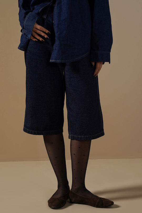 DARK BLUE LONG JORTS