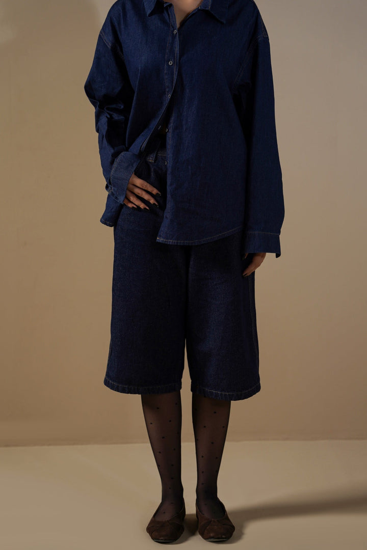 DARK BLUE LONG JORTS