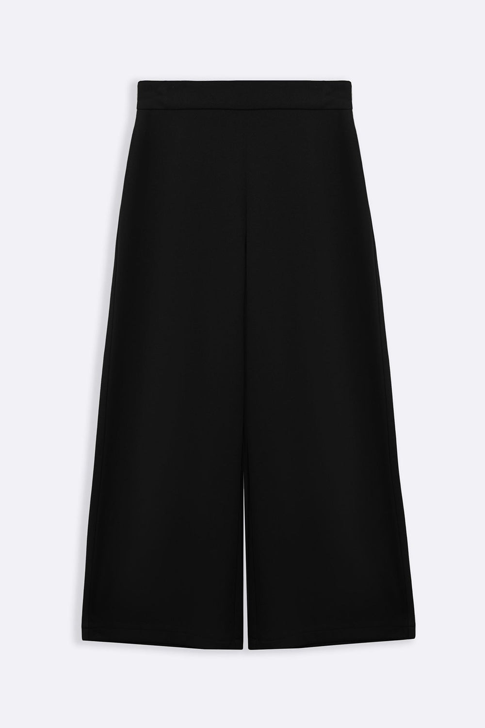 BLACK TWILL TEXTURED CULOTTES