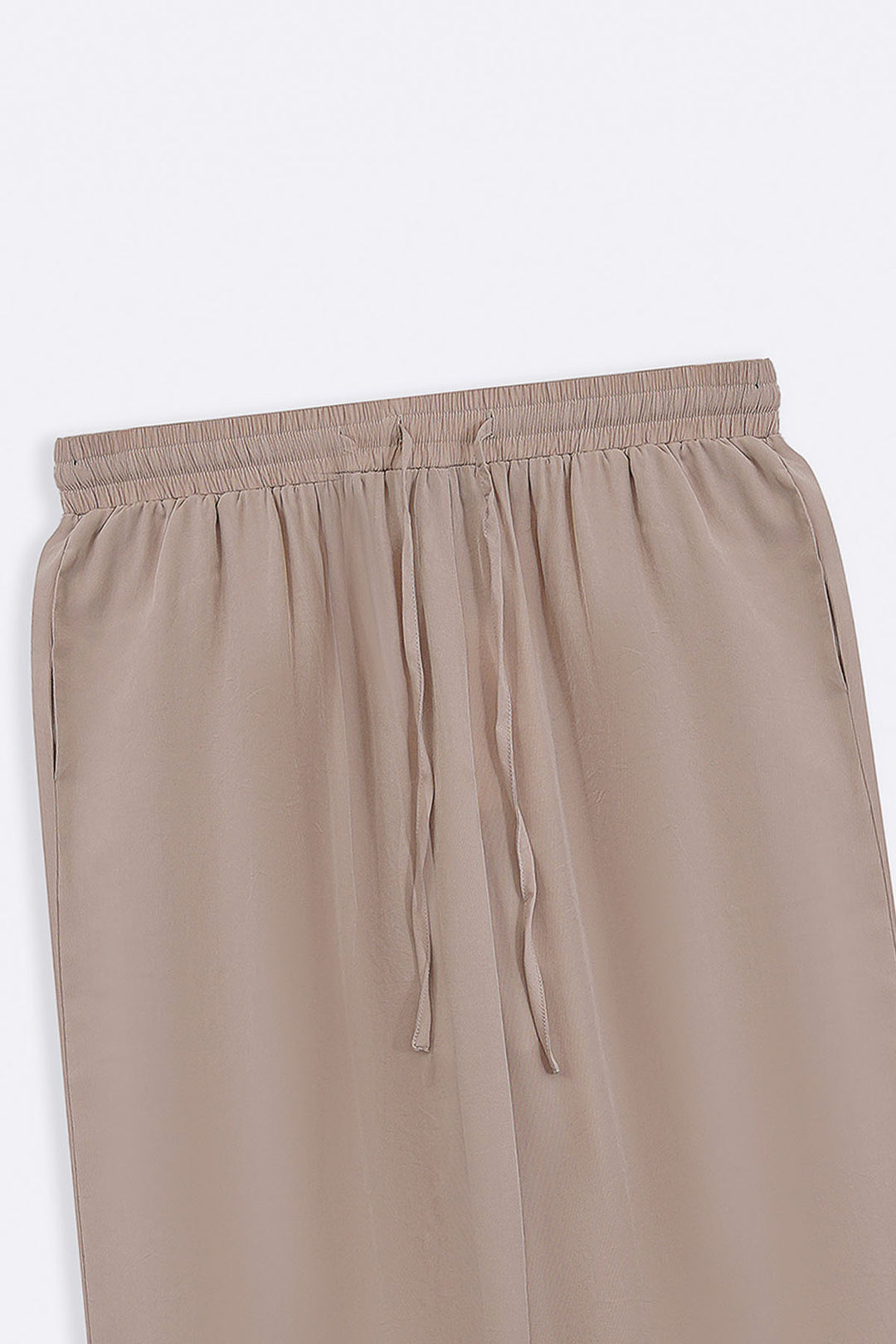 CREAM SLEEK SILK TROUSERS