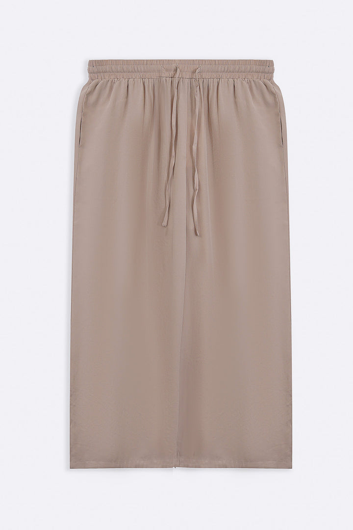 CREAM SLEEK SILK TROUSERS