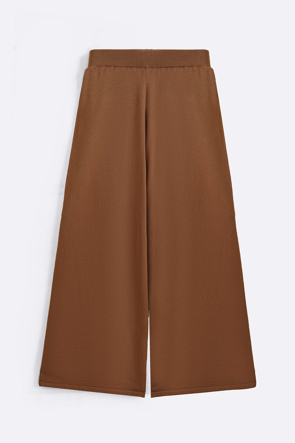 CAMEL FLOWY KNIT TROUSERS