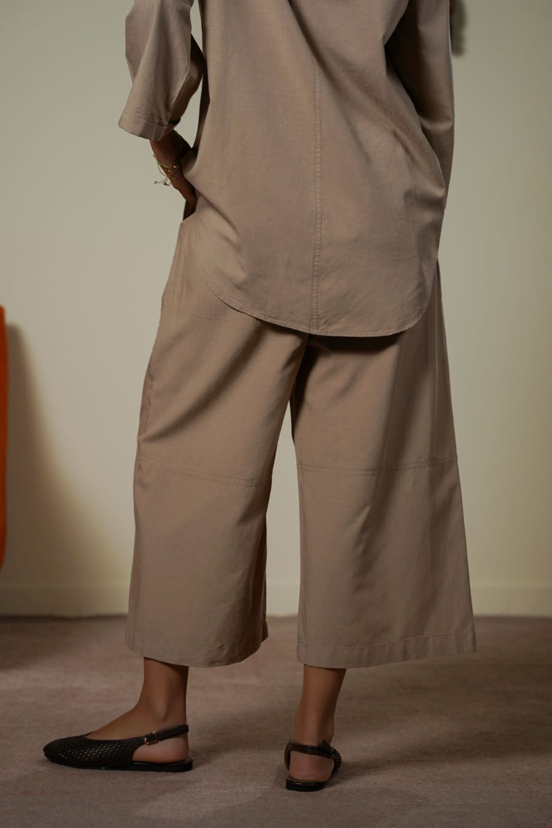 TAILORED LINEN BLEND CULOTTES