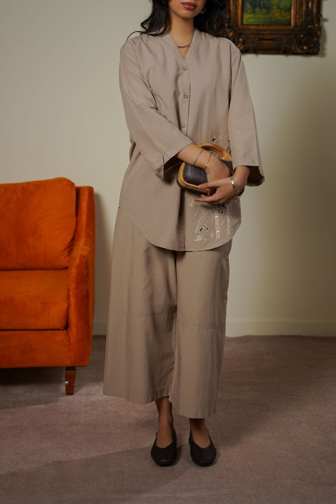 TAILORED LINEN BLEND CULOTTES