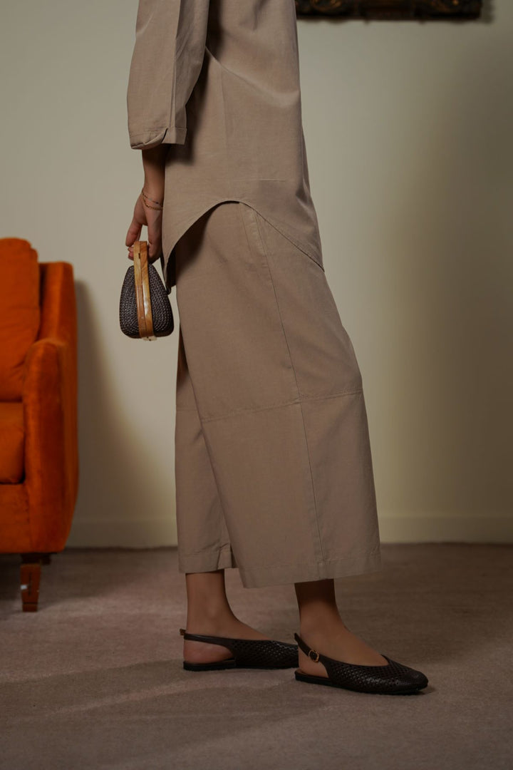 TAILORED LINEN BLEND CULOTTES