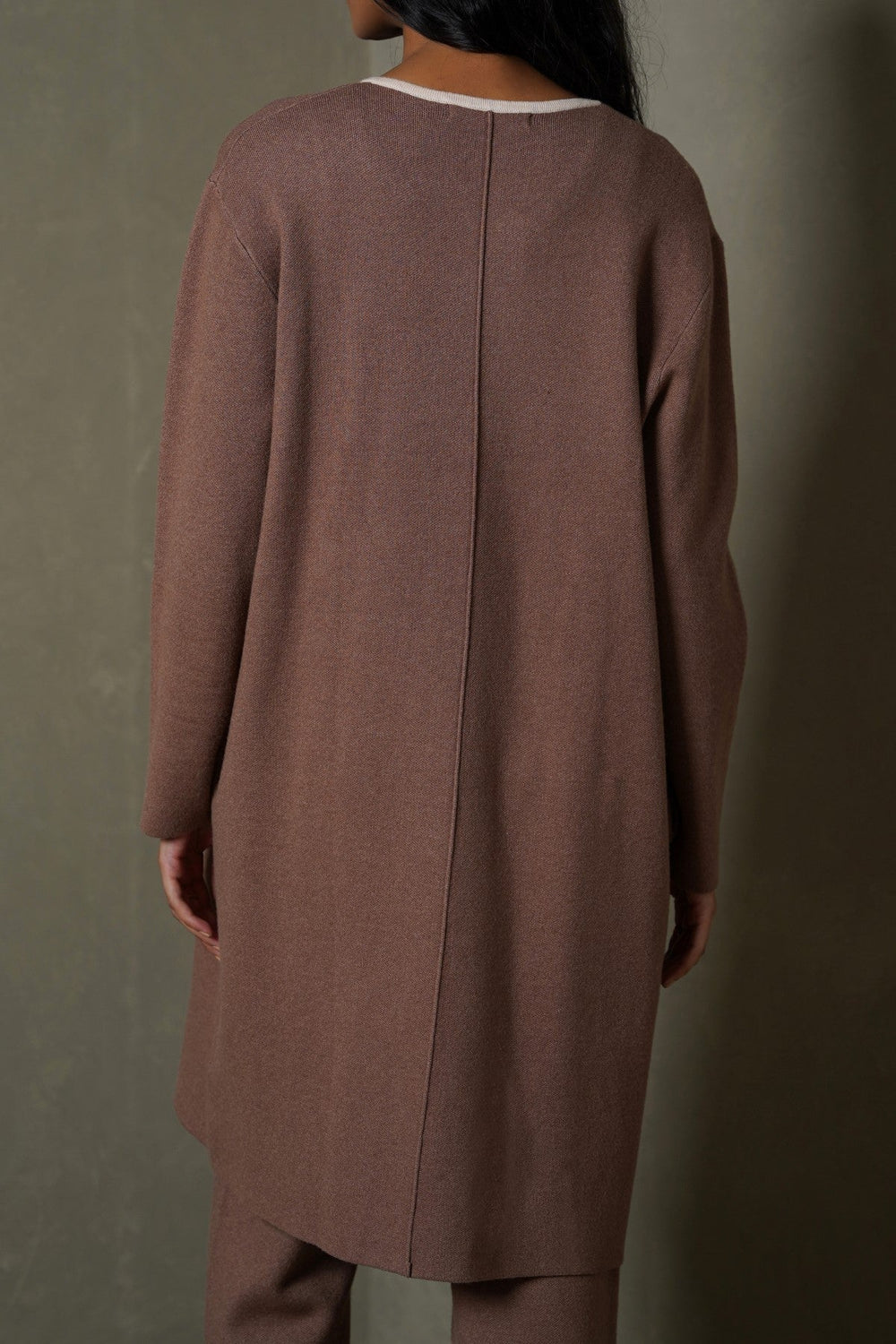 KHAKI DUNE CAPE SWEATER