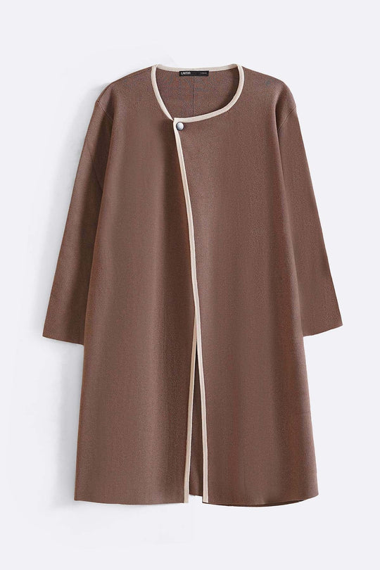 KHAKI DUNE CAPE SWEATER