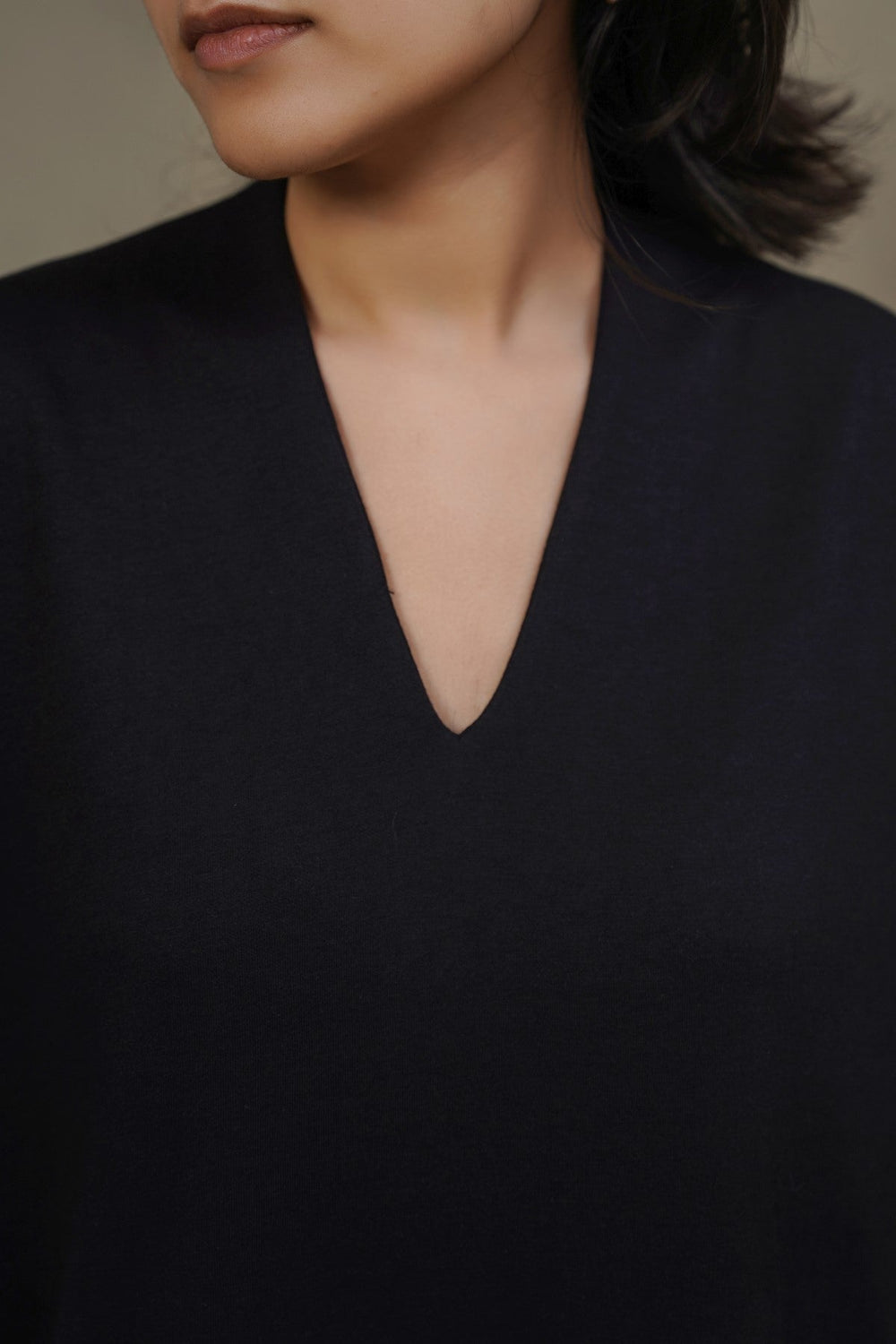 BLACK CASUAL LOUNGE DRESS