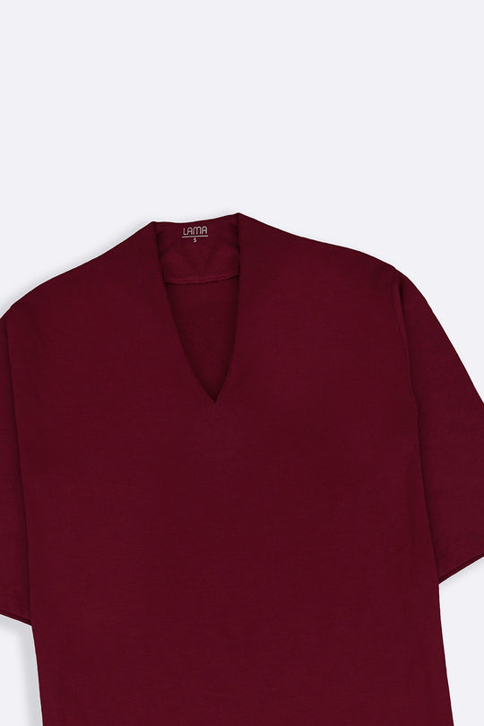 BURGUNDY CASUAL LOUNGE DRESS