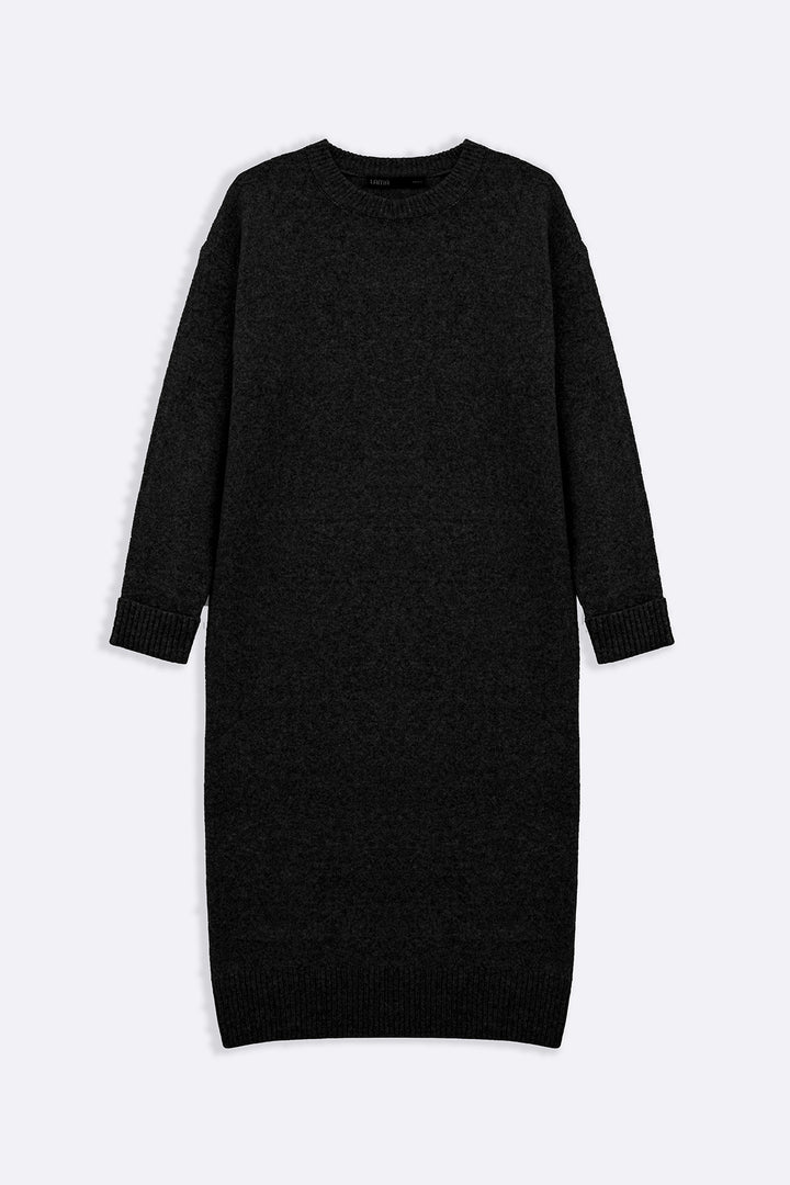 BLACK EVERYTHING WINTER DRESS
