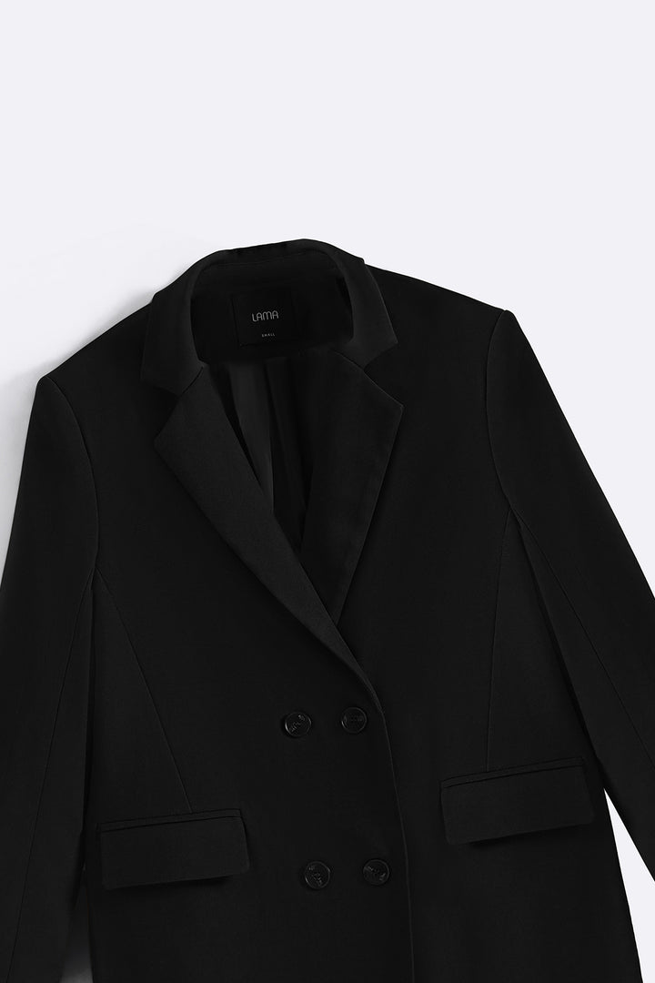 BLACK-EXTRA LONG BLAZER
