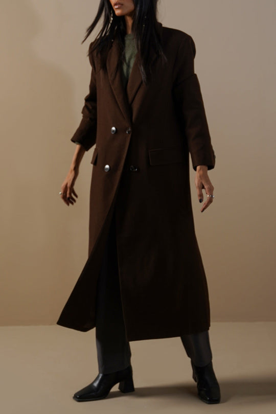 BROWN EXTRA LONG BLAZER