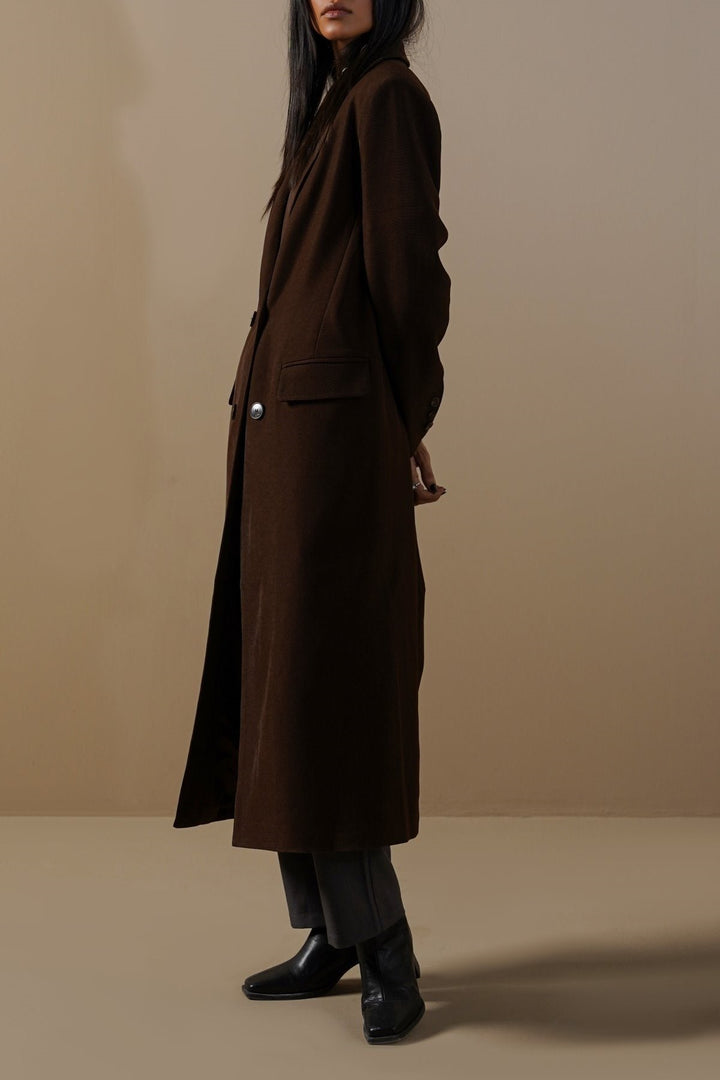 BROWN EXTRA LONG BLAZER