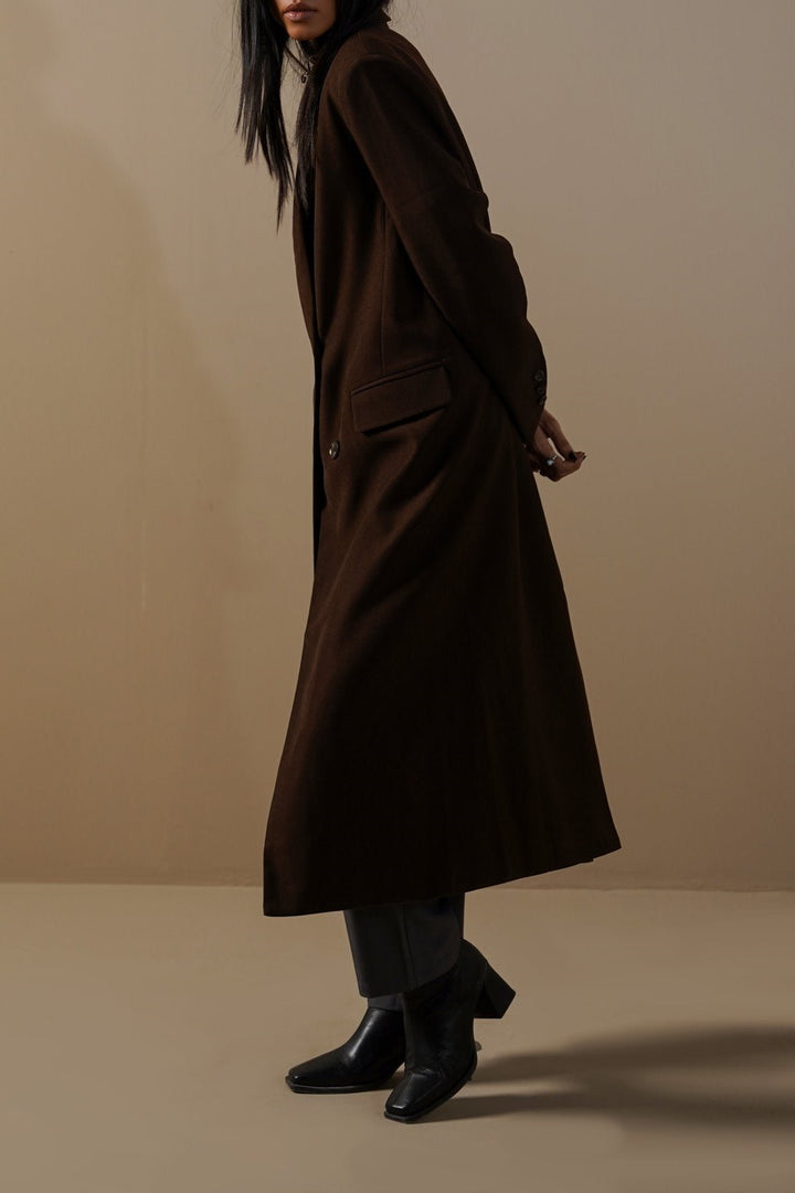 BROWN EXTRA LONG BLAZER