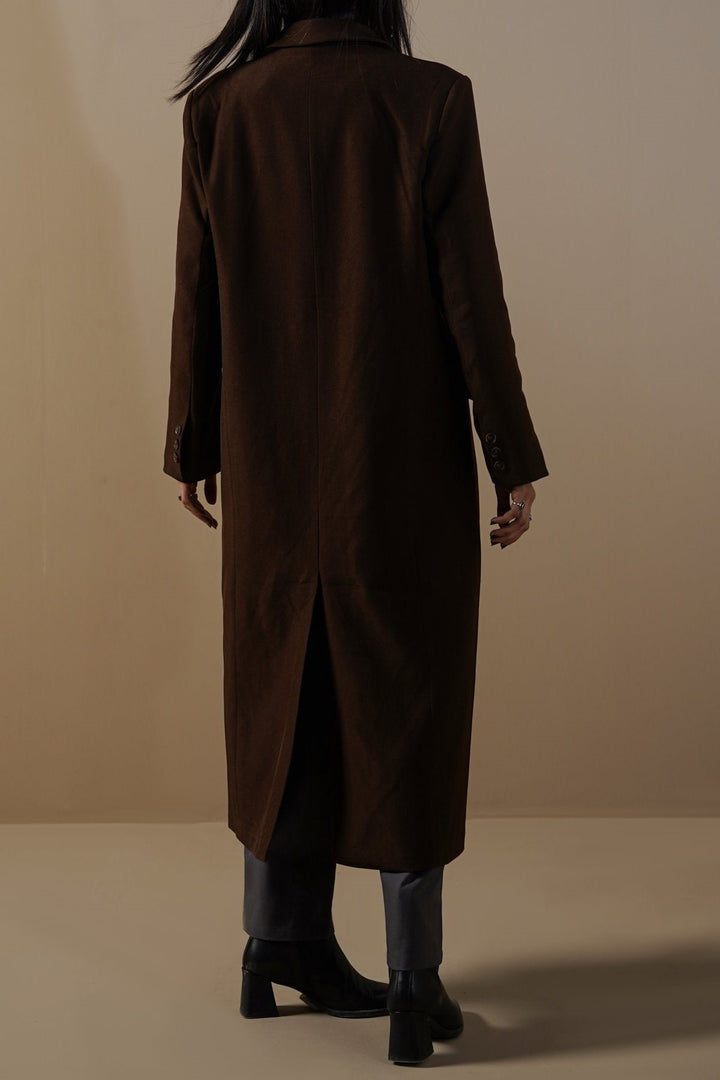 BROWN EXTRA LONG BLAZER