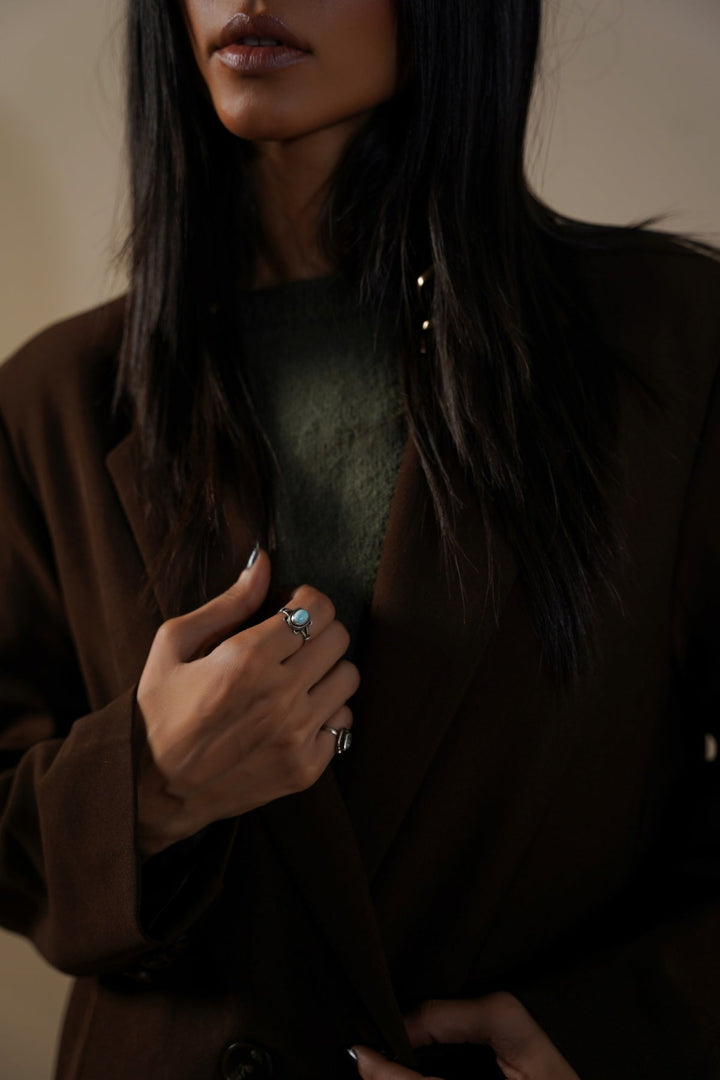 BROWN EXTRA LONG BLAZER