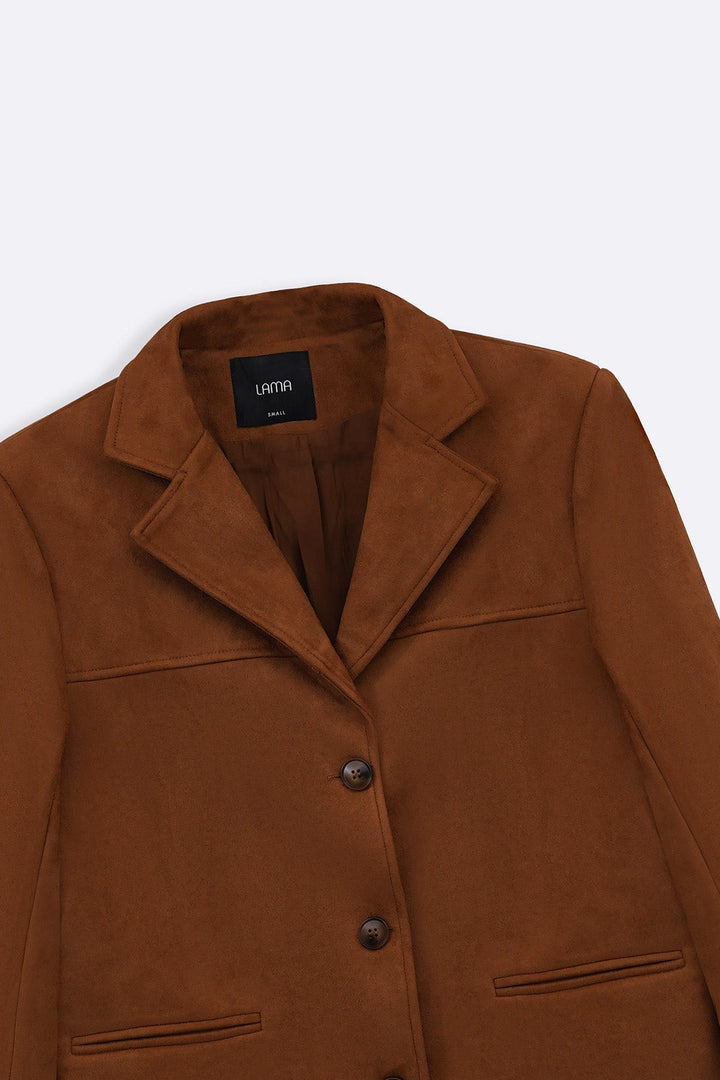 CAMEL SUEDE BLAZER-JACKET