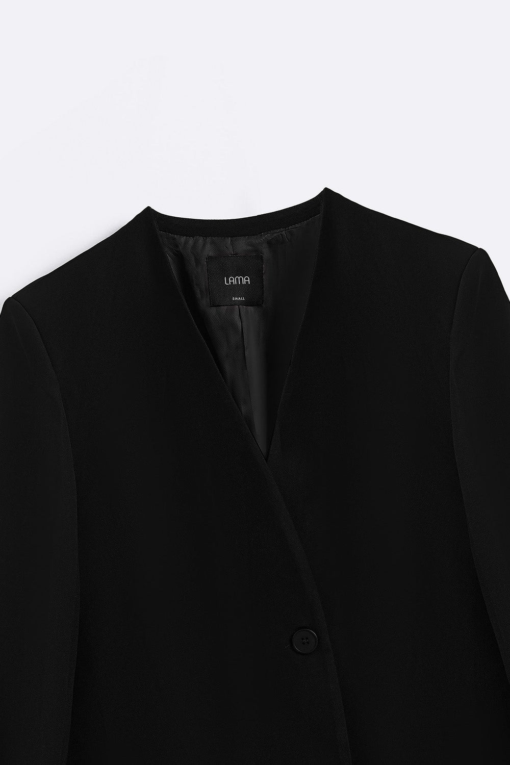 BLACK COLLARLESS BLAZER