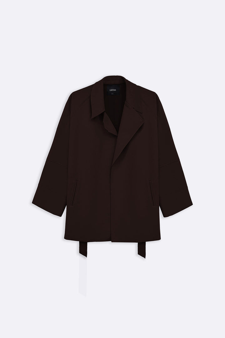 CHOCOLATE-ARLO SUEDE TRENCH