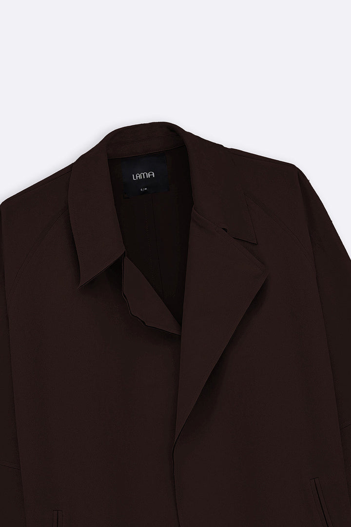 CHOCOLATE-ARLO SUEDE TRENCH