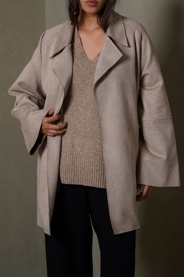 GRAVEL-ARLO SUEDE TRENCH