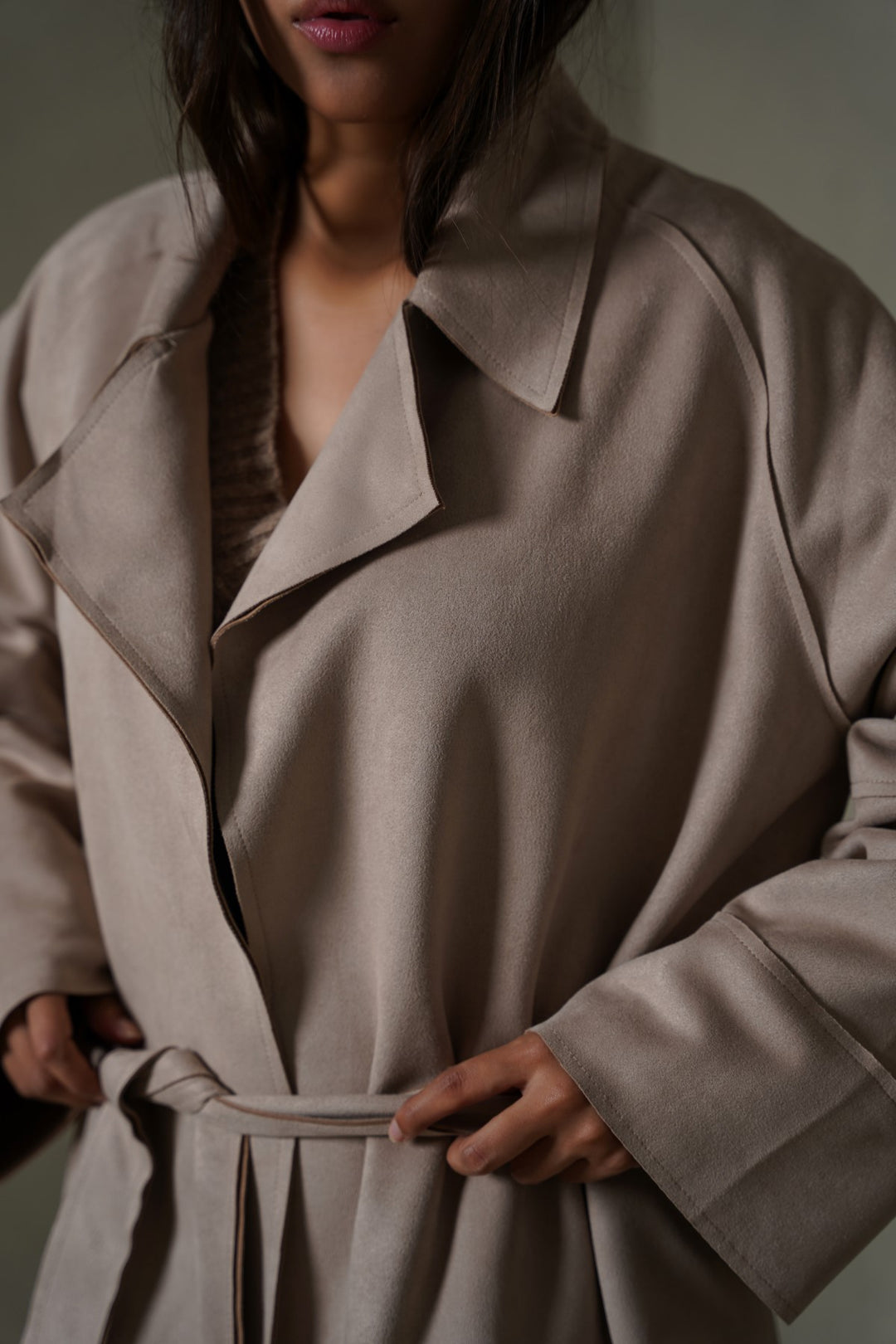 GRAVEL-ARLO SUEDE TRENCH