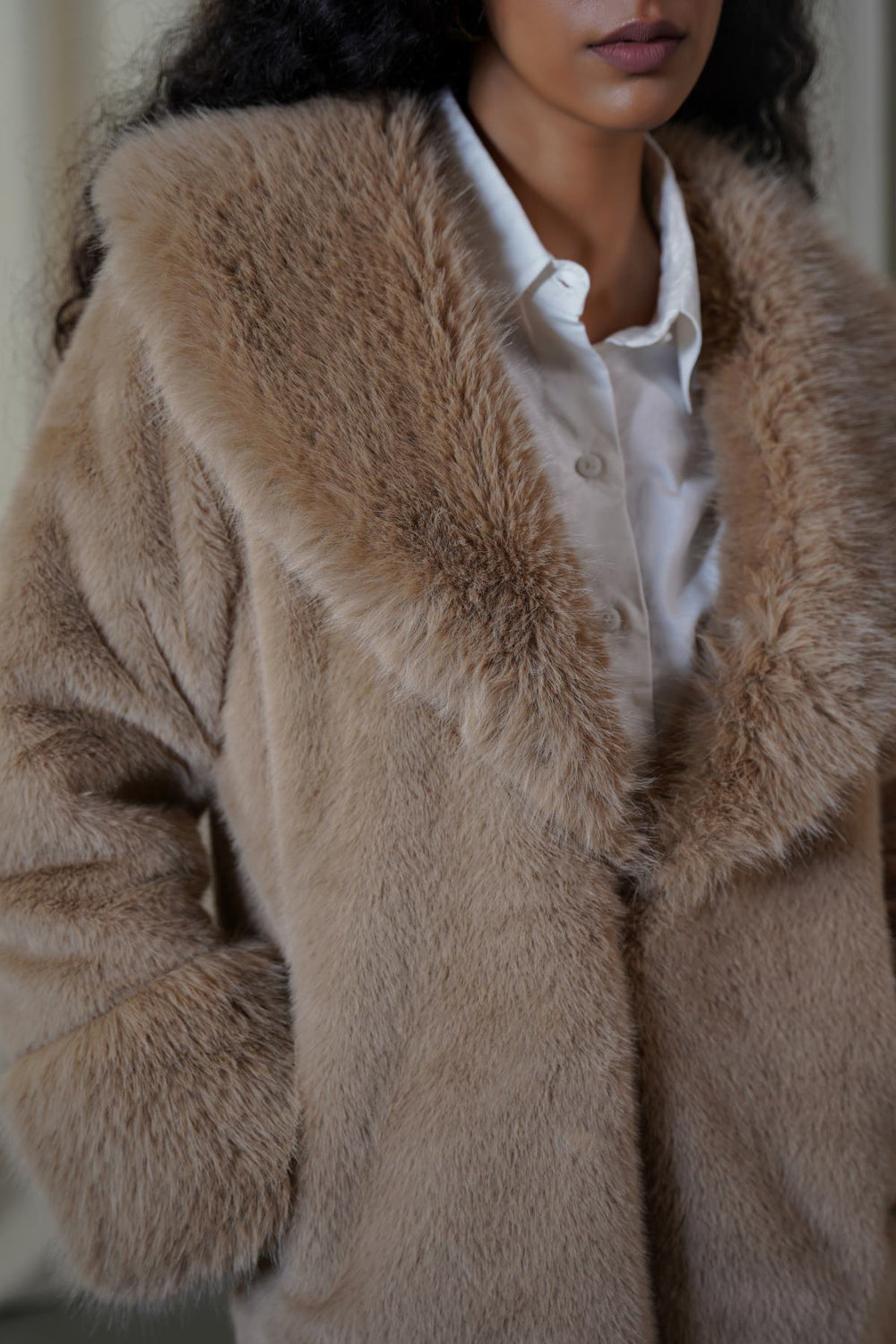 BROWN MOB WIFE FUR COAT