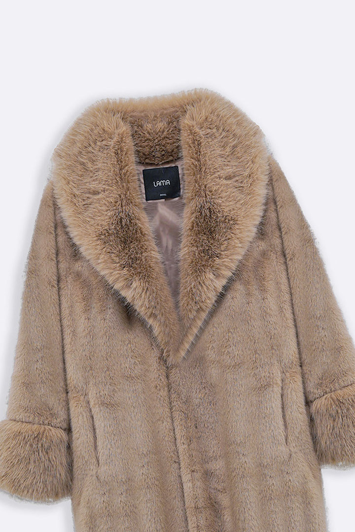 BROWN MOB WIFE FUR COAT