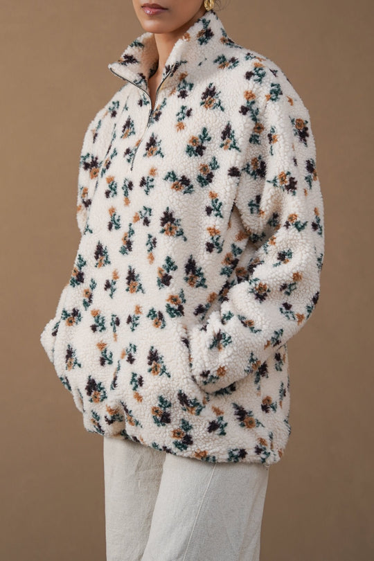 OAT WHITE WEEKEND SHERPA PULLOVER