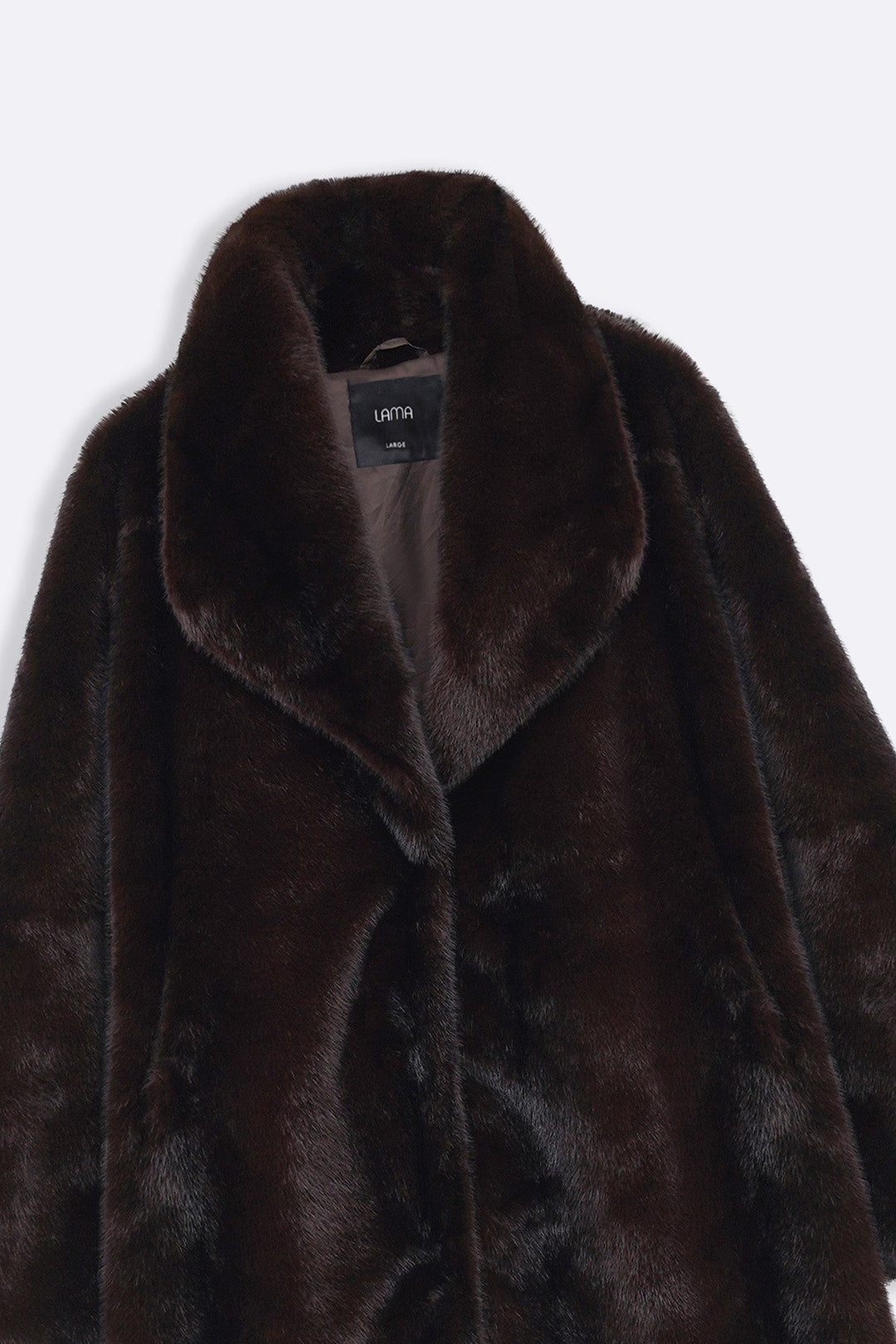 CHOCOLATE FAUX FUR COAT