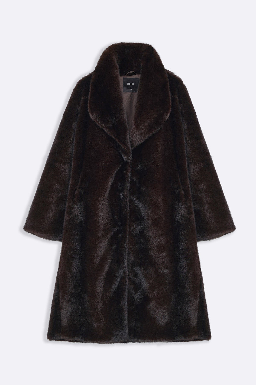 CHOCOLATE FAUX FUR COAT
