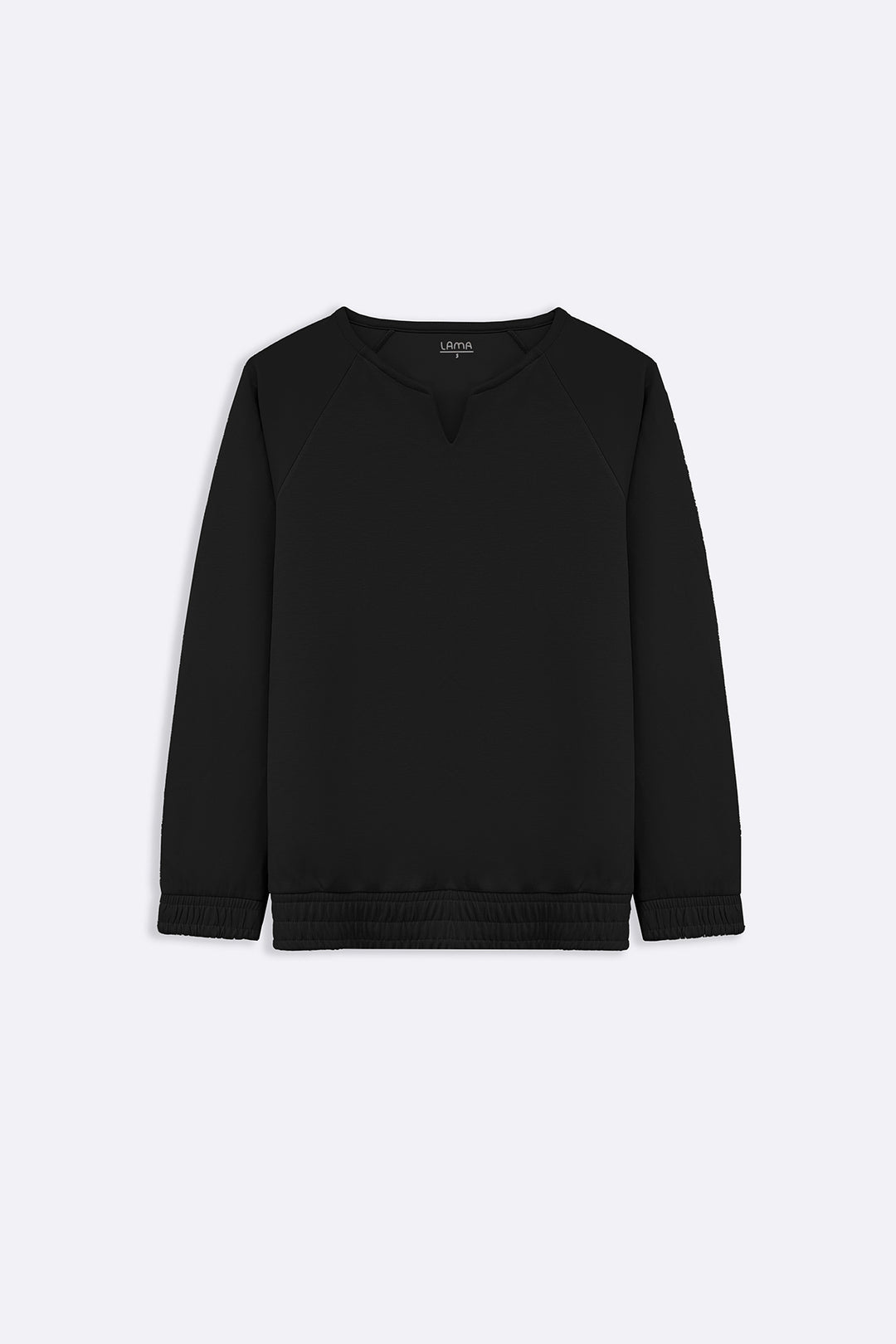 BLACK V-NOTCH PULLOVER