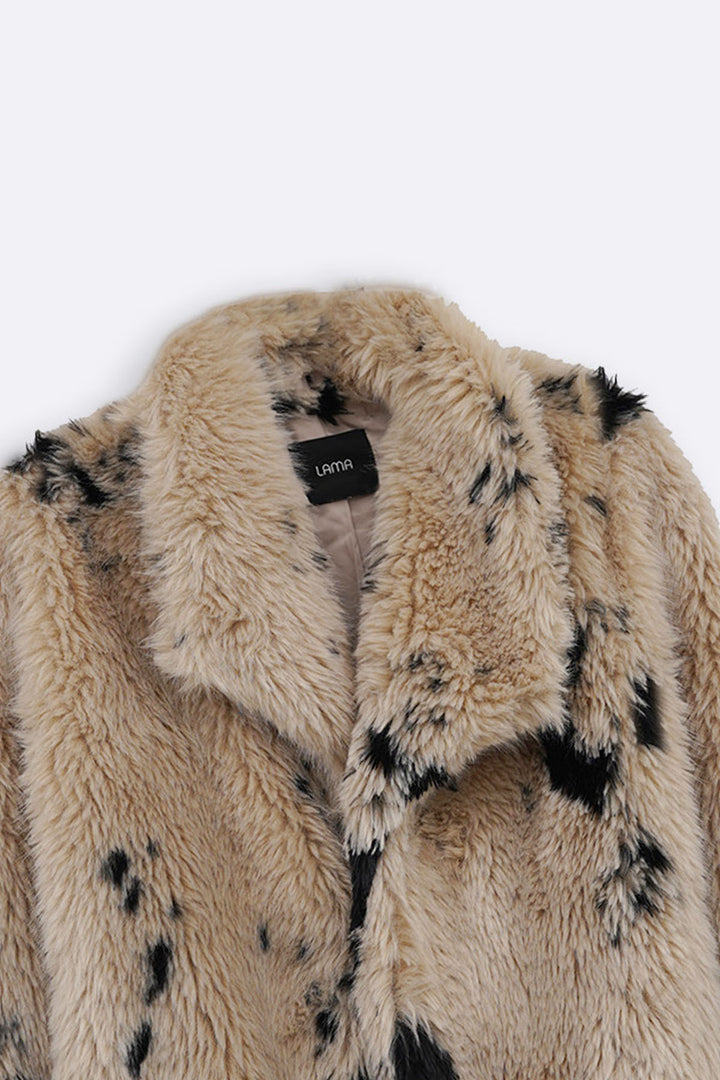 BEIGE RANCH LUXE FUR JACKET