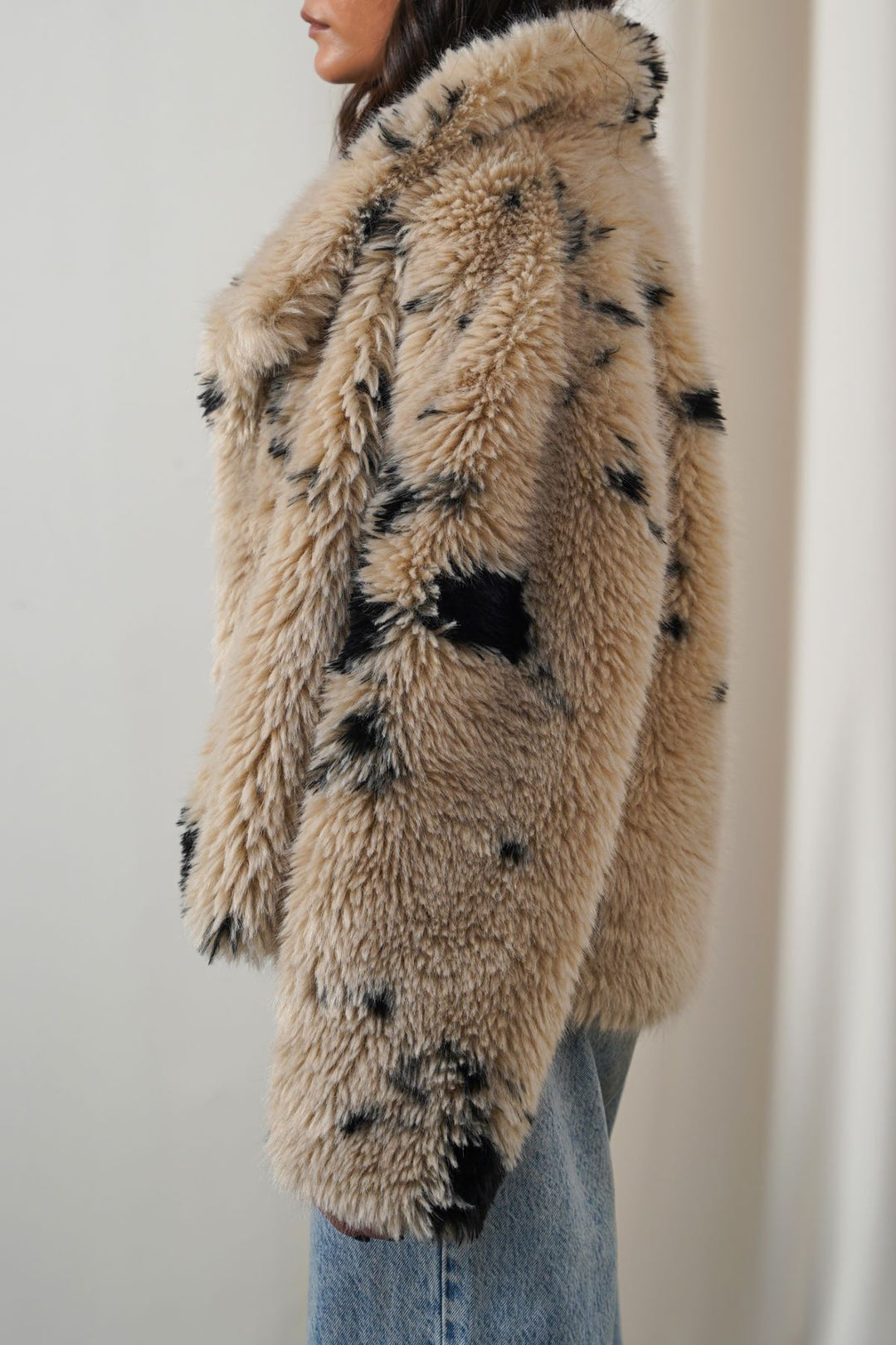 BEIGE RANCH LUXE FUR JACKET