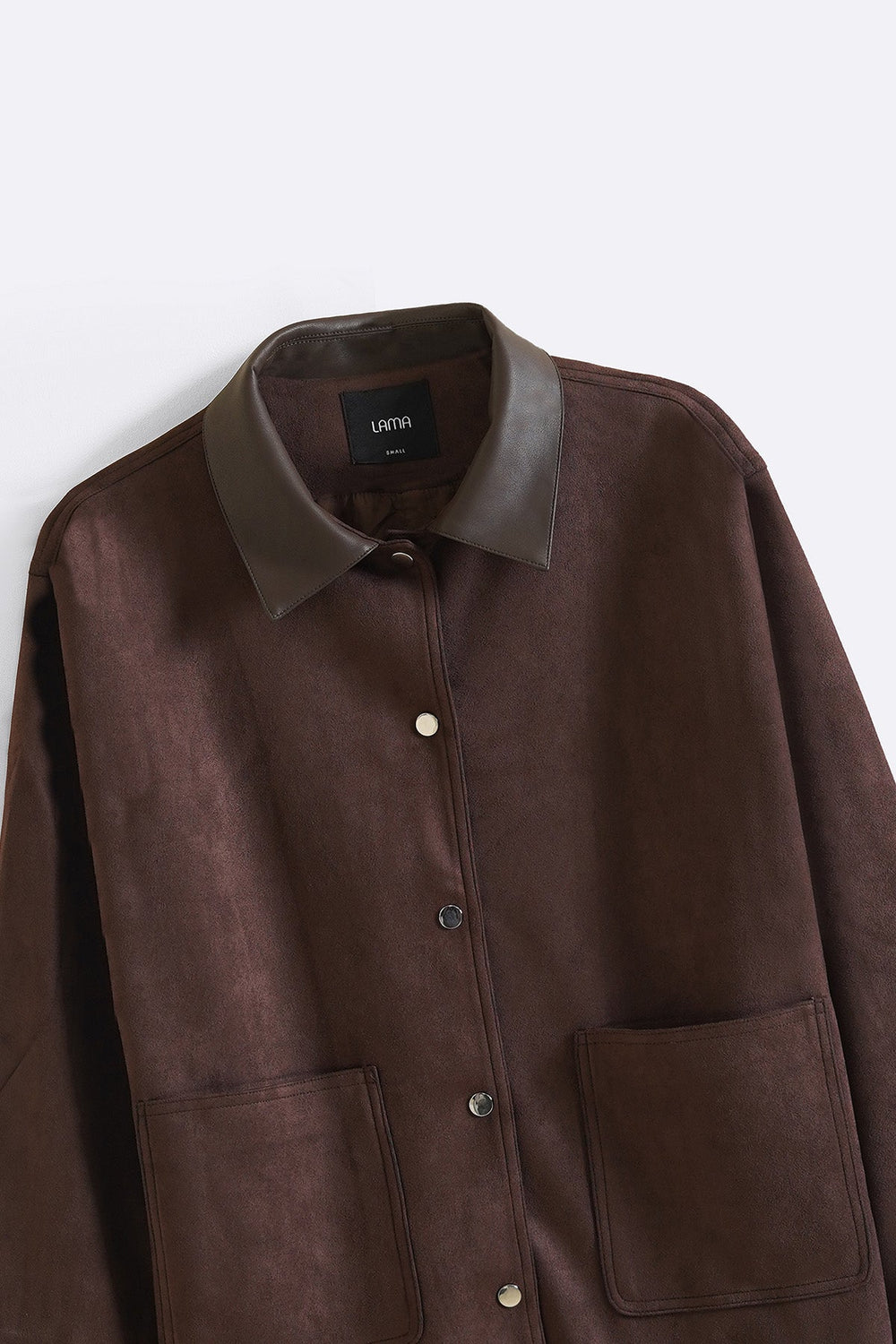BROWN SUEDE JACKET WITH COLLAR