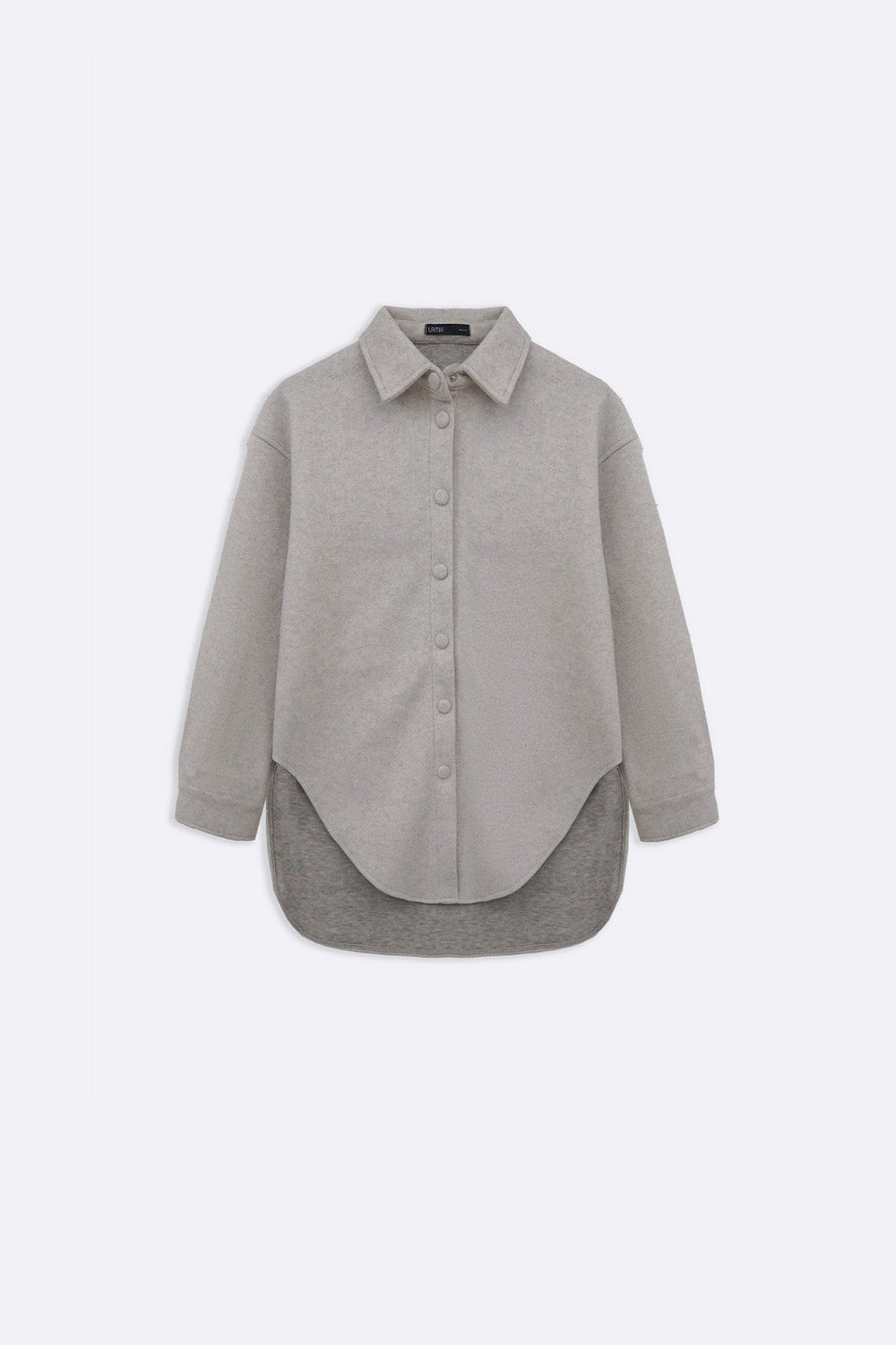 OAT WHITE HIGH HEM SHACKET