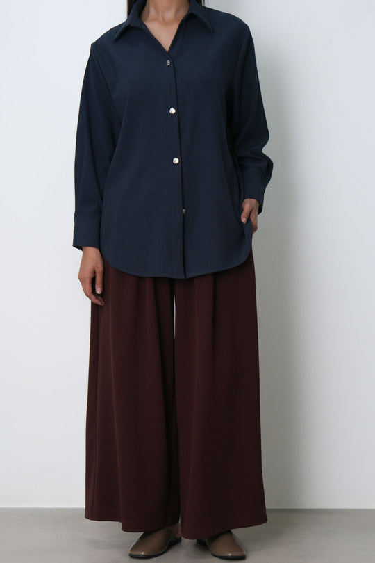 BLUE FLOW BUTTONED SHIRT