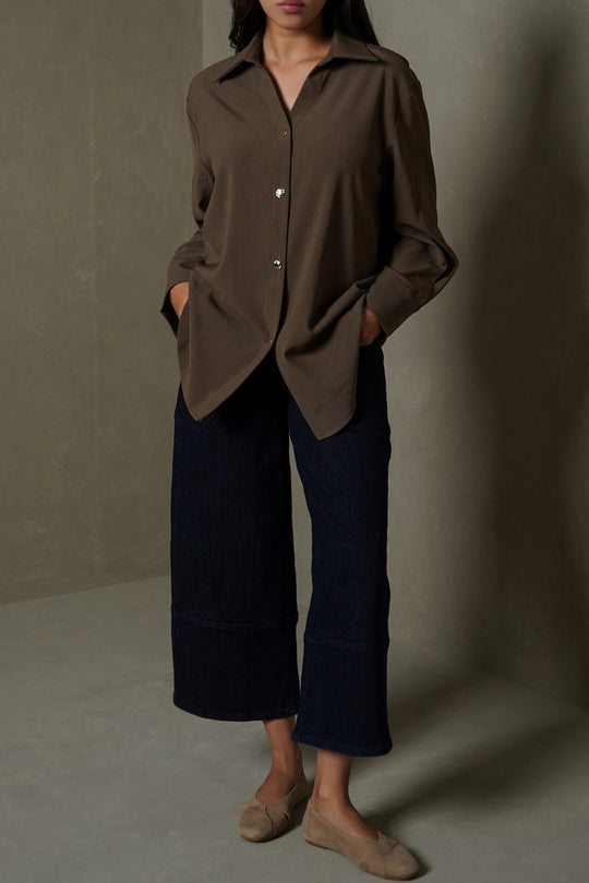 TAUPE MOCCA BLOUSE