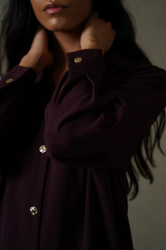 WINE MOCCA BLOUSE