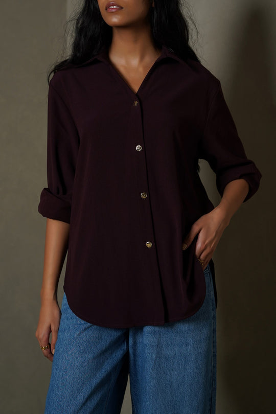 WINE MOCCA BLOUSE