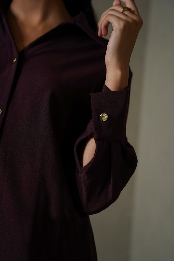 WINE MOCCA BLOUSE
